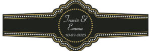 Wedding Cigar Band Template 21