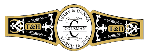 Wedding Cigar Band Template 34