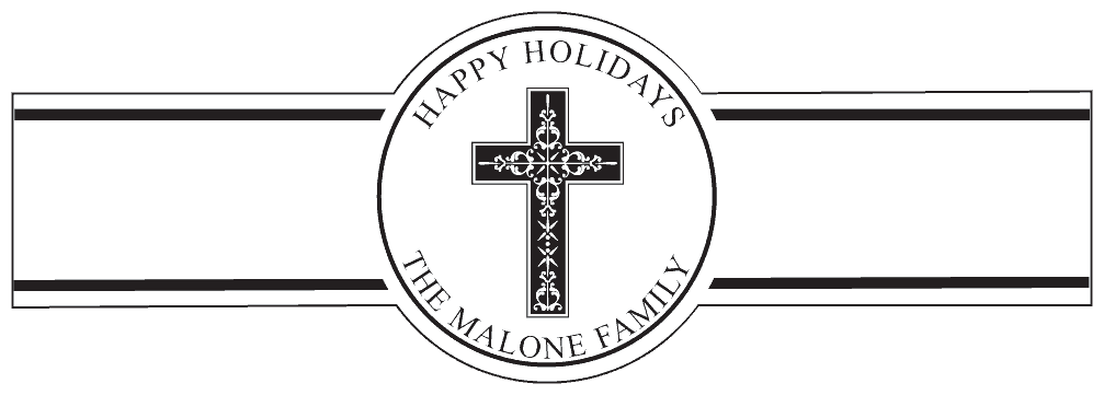 Holiday Cigar Band Template 01
