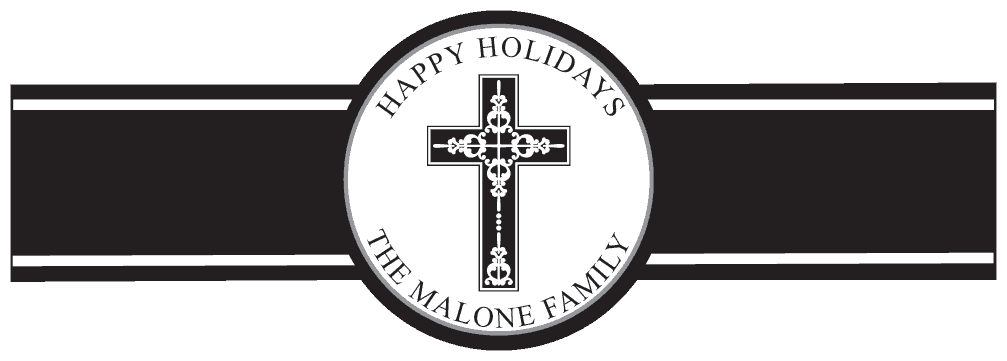 Holiday Cigar Band Template 03