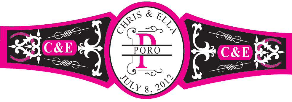 Wedding Cigar Band Template 06