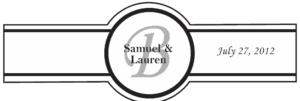 Wedding Cigar Band Template 07