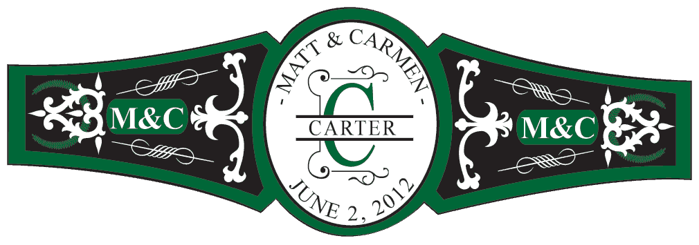 Wedding Cigar Band Template 08