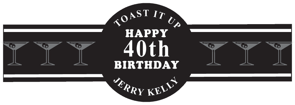 Birthday Cigar Band Template 08