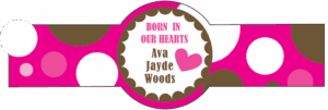Baby Girl Cigar Band Template 04