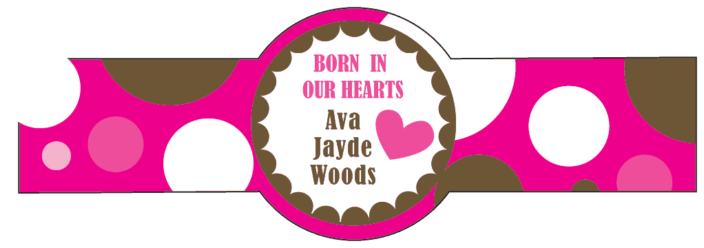 Baby Girl Cigar Band Template 04