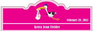 Baby Girl Cigar Band Template 06