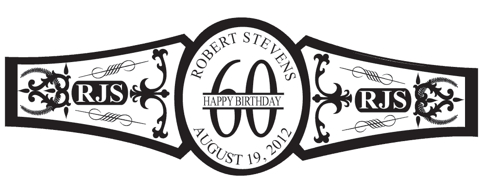 Birthday Cigar Band Template 10
