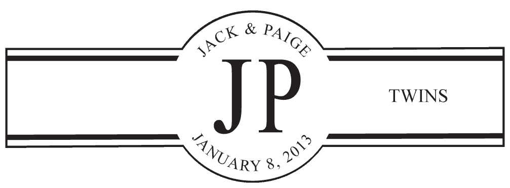 Baby Twins Cigar Band Template 03