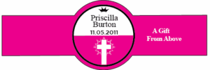 Baby Girl Cigar Band Template 08