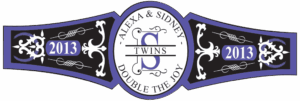 Baby Twins Cigar Band Template 06