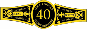 Birthday Cigar Band Template 23