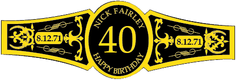 Birthday Cigar Band Template 23