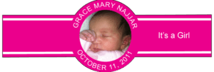 Baby Girl Cigar Band Template 10