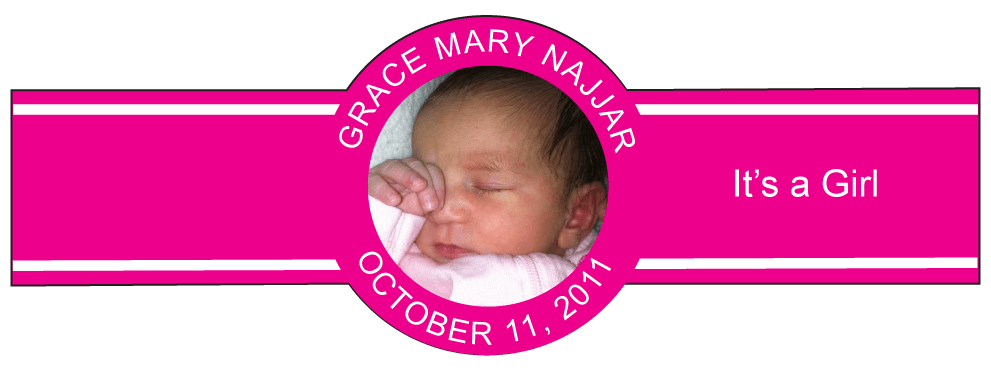 Baby Girl Cigar Band Template 10