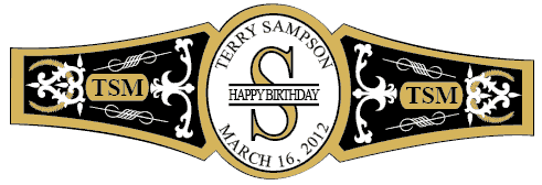 Birthday Cigar Band Template 26
