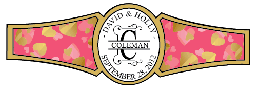 Wedding Cigar Band Template 45