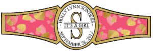 Baby Girl Cigar Band Template 11