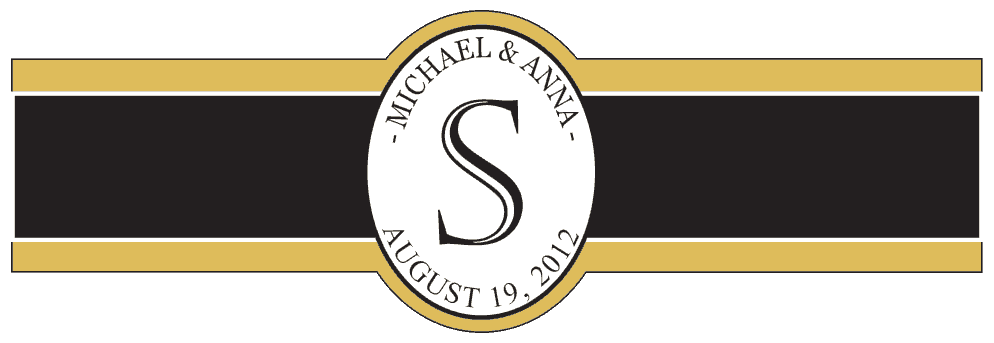 Wedding Cigar Band Template 53