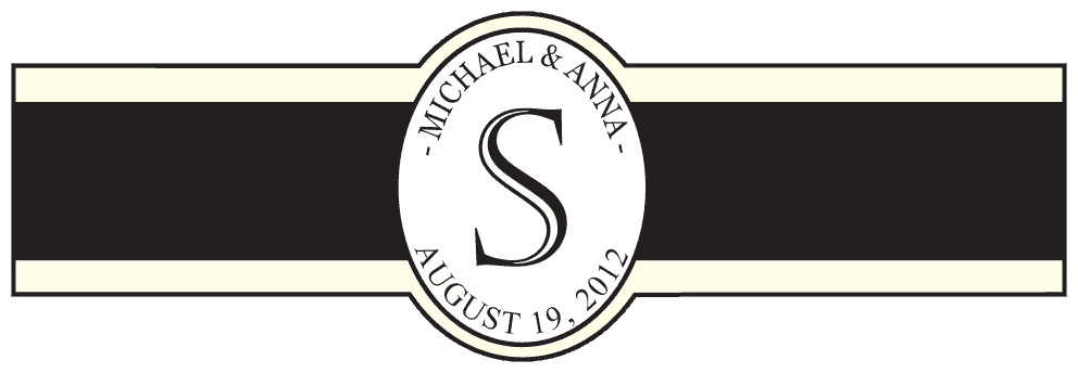 Wedding Cigar Band Template 56