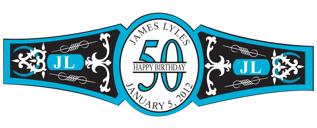 Birthday Cigar Band Template 33