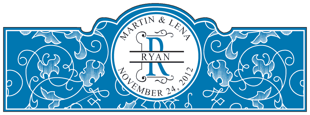 Wedding Cigar Band Template 58