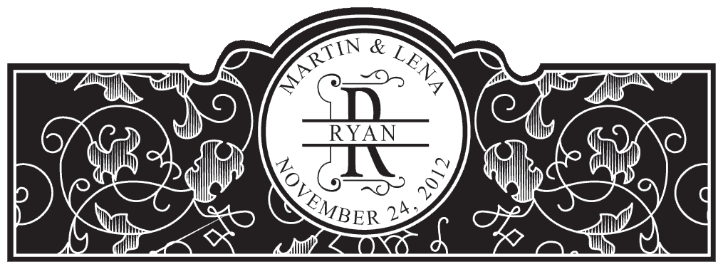 Wedding Cigar Band Template 59