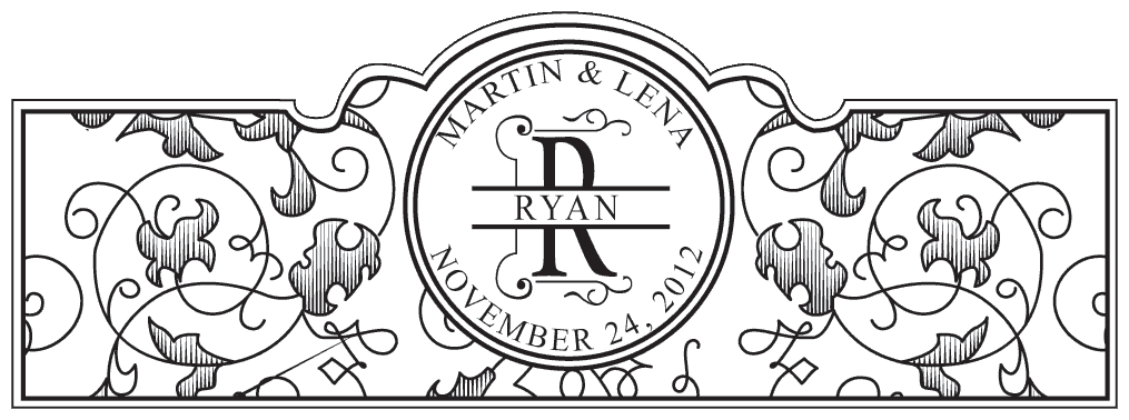 Wedding Cigar Band Template 60