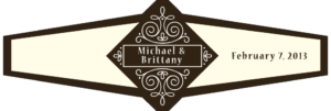 Wedding Cigar Band Template 61