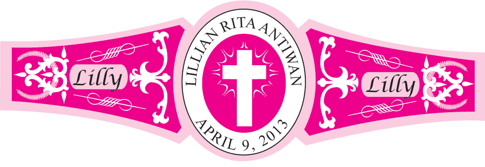 Baby Girl Cigar Band Template 13