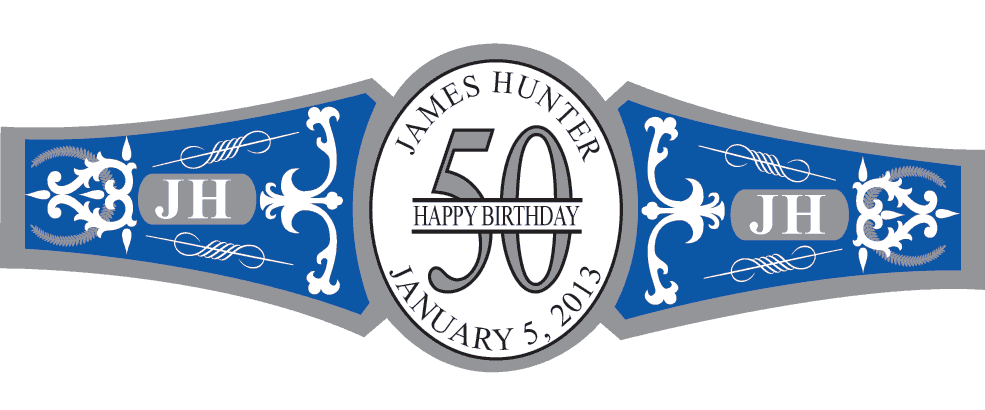 Birthday Cigar Band Template 36