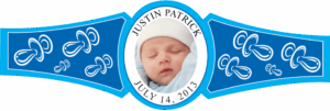 Baby Boy Cigar Band Template 17