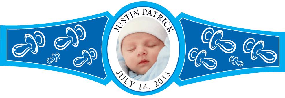 Baby Boy Cigar Band Template 17