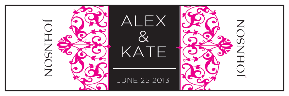 Wedding Cigar Band Template 68