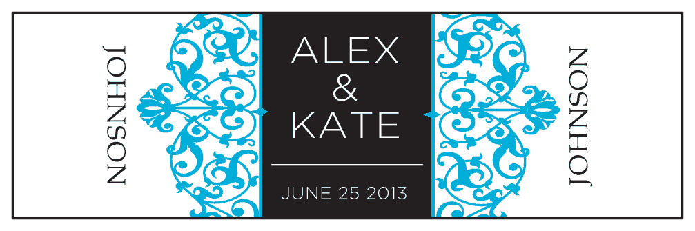 Wedding Cigar Band Template 69