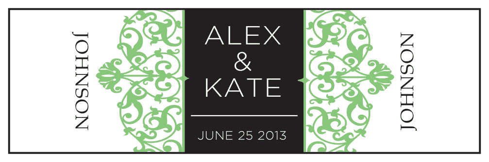 Wedding Cigar Band Template 70