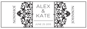 Wedding Cigar Band Template 71