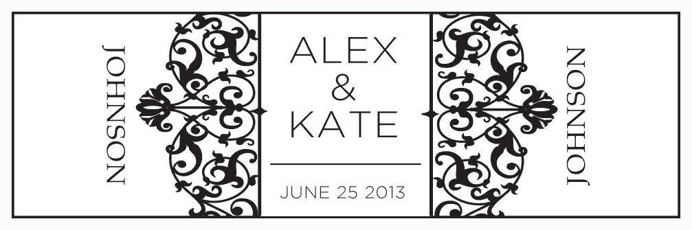 Wedding Cigar Band Template 71