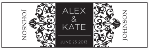 Wedding Cigar Band Template 72