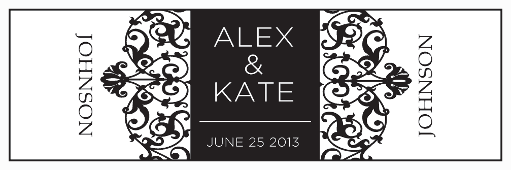 Wedding Cigar Band Template 72