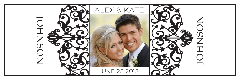 Wedding Cigar Band Template 73