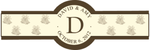 Wedding Cigar Band Template 02