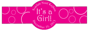 Standard Cigar Band - Its a Girl