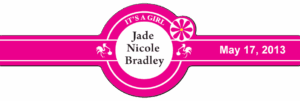 Baby Girl Cigar Band Template 01