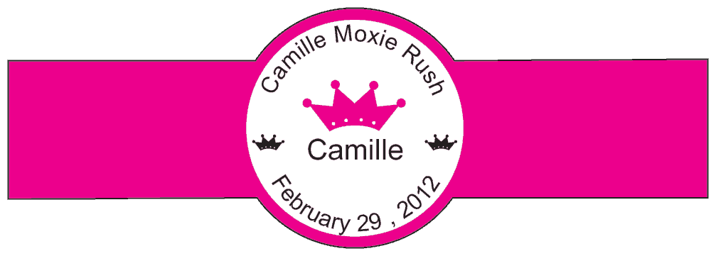 Baby Girl Cigar Band Template 02